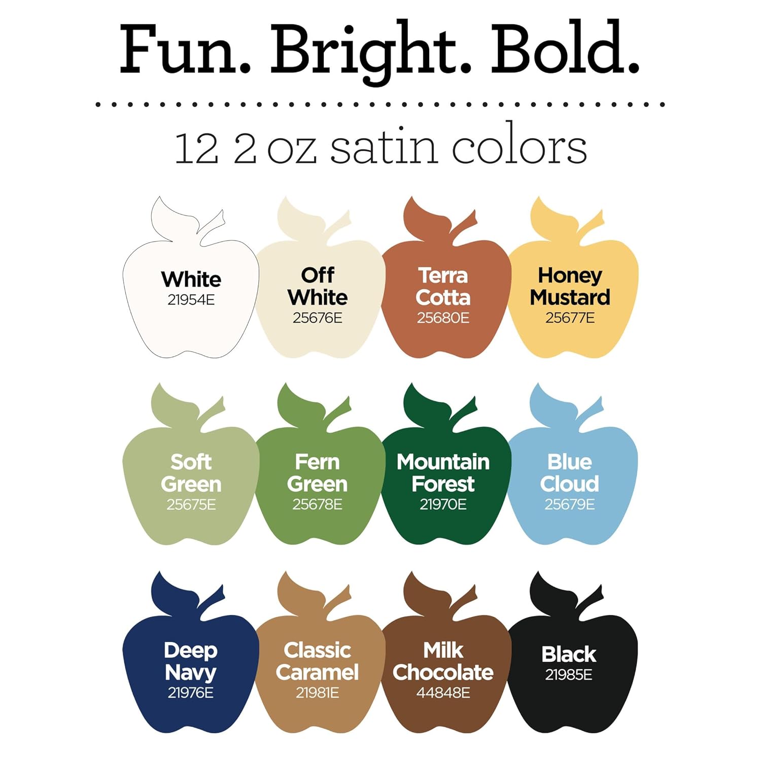 Apple Barrel, Nature Inspired Colors, Multi-Surface Acrylic Craft Paint Set, Includes 12 Colors, Satin Finish