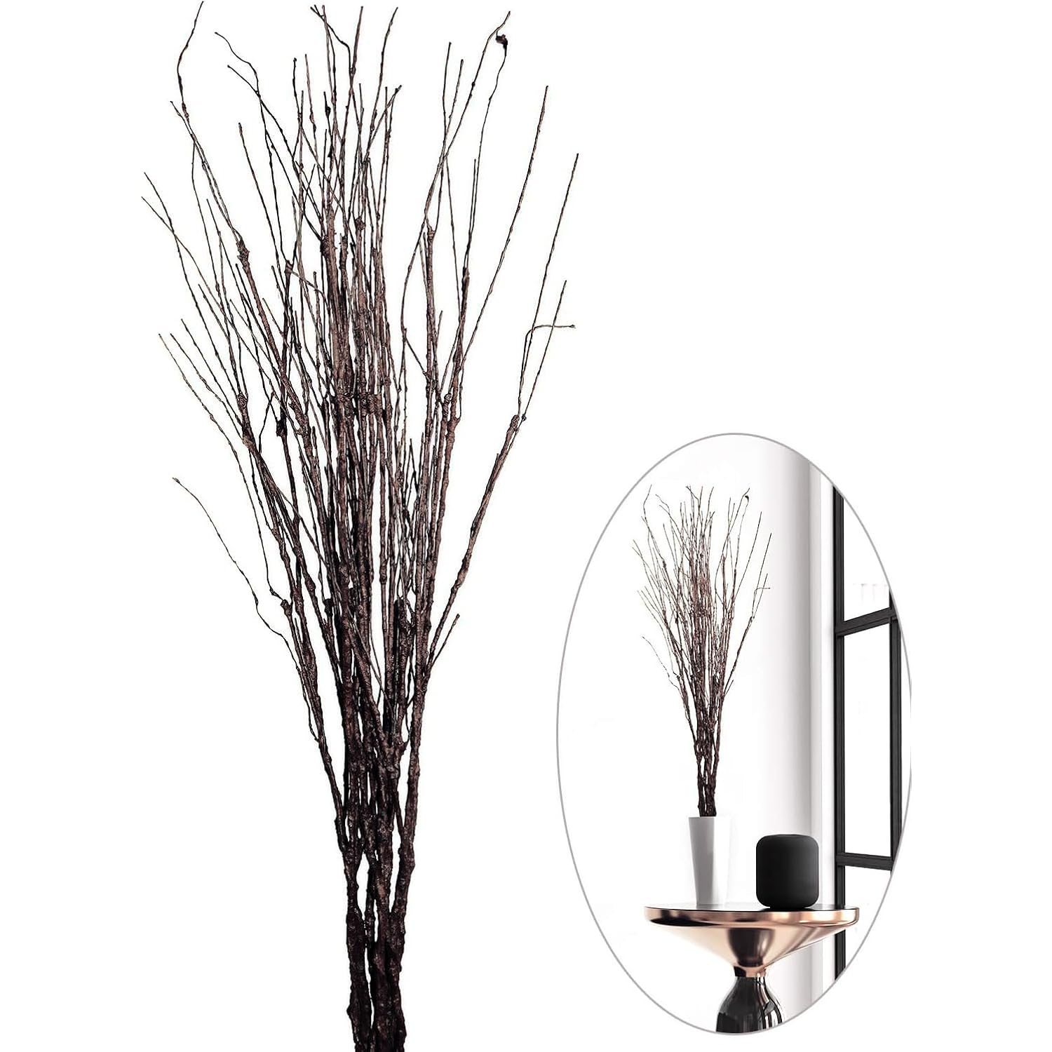 10 Pcs Artificial Twigs Curly Willow Branches, 30.7 Inches Lifelike Bendable Artificial Branch Flower Dried Stems For Home Decoration