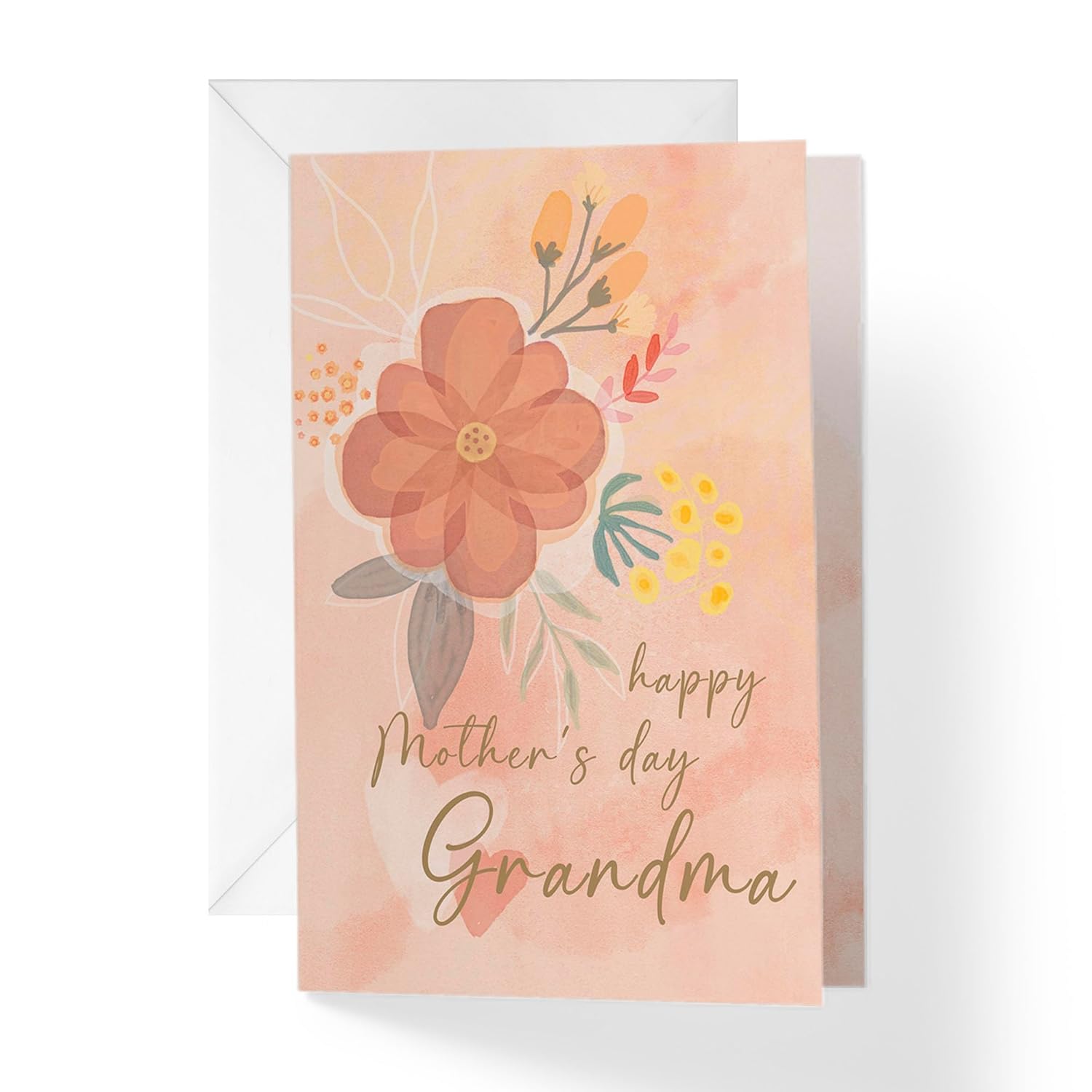 Mothers Day Card For Grandma| Painted Purple Flower | Your Card Helps Animals In Need | 5”X7.5” | Single Card + Envelope | Female Owned Small Business Made In Usa | Mddgma3