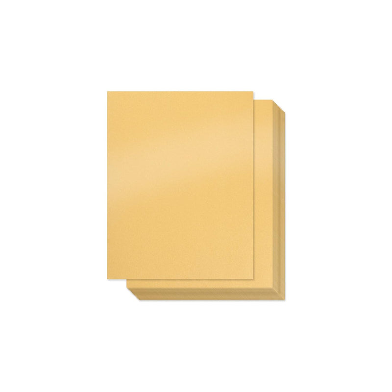 Gold Metallic Paper - 100-Pack Golden Shimmer Paper, Paper Crafting Supplies,