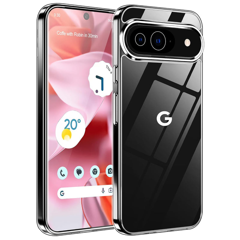 Pixel 9/9 Pro Case, Clear, Anti-Yellowing, Non-Slip, Shockproof, Slim, 6.3 inch