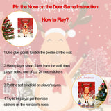 Pin The Nose On The Reindeer Snowman Christmas Party Games Pin Games Set Christmas Holiday Activities Family Adults New Year Xmas Party Supplies
