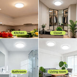 8 Pack 7 Inch LED Ceiling Lights 5CCT Ultra Thin Flush Mount Fixtures
