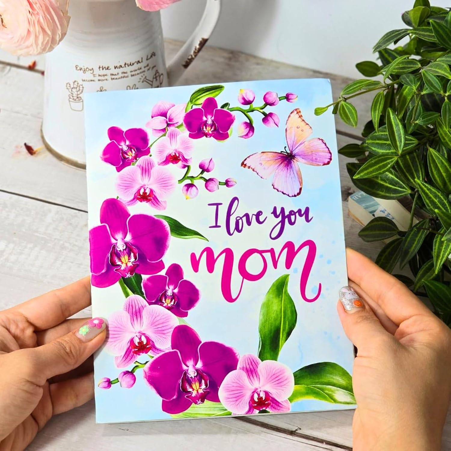 - Pop Up Birthday Day Card, 6X8 Inches Orchid Flower Birthday Card For Mom, Wife, Daughter, Grandma, Thank You Gift For Women With Envelope