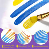 Acrylic Paint Brush Set, 36Pack/360Pcs Nylon Hair Paint Brushes, For Oil Painting Rock Body Painting, Artist Amateur Craft Paint Brushes Supplies, Children Adult Painting Small Paint Brush Set.