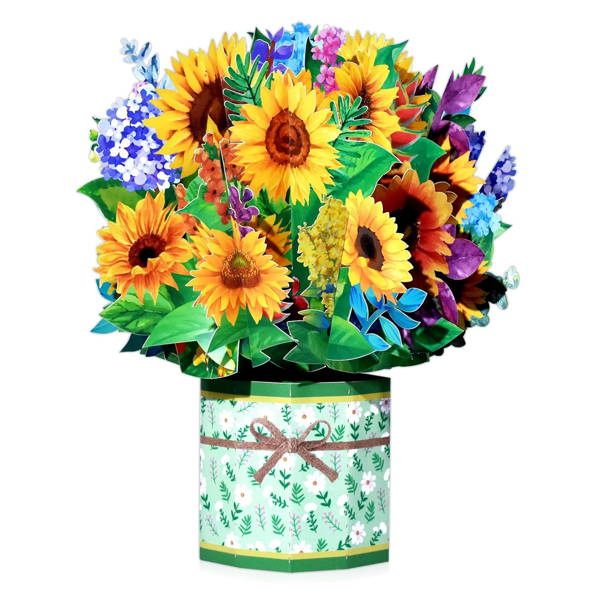 Sunflower Pop Up Cards,Paper Flower Bouquet Greeting Cards With Blank Note Card & Envelope, Ideal Gift For Celebrating Love, Birthday, Anniversary, Special Moments, Valentine'S Day
