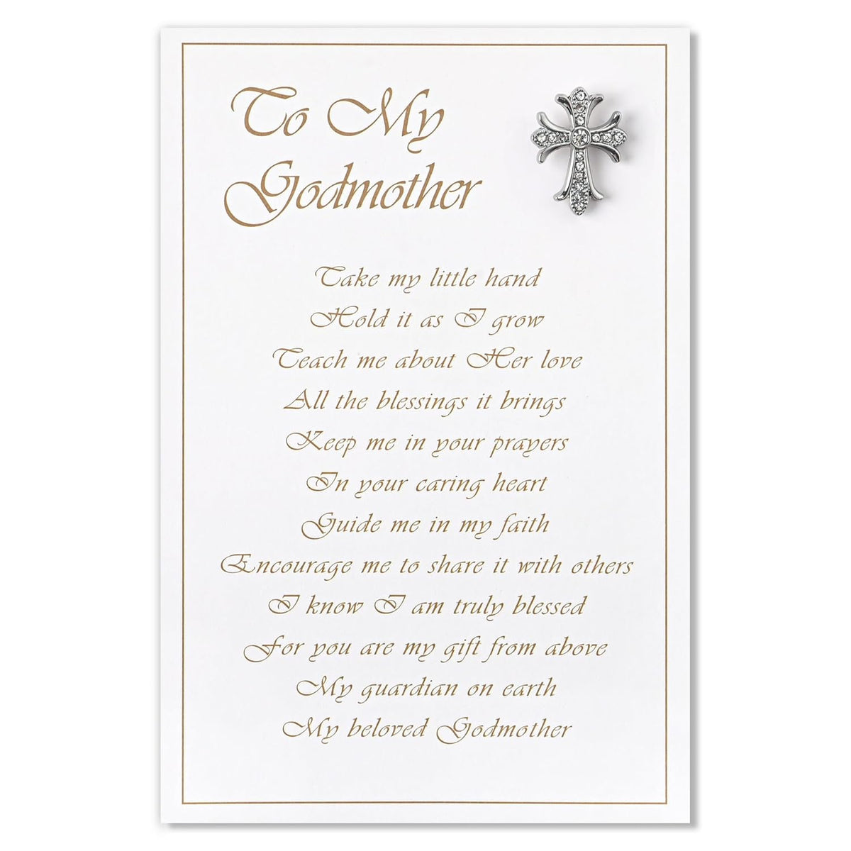 Godmother Proposal Gift, Diamond Religious Godmother Cross Pin With Card, Godmother Gift From Godchild, Scratch Off Will You Be My Godmother Card, Godmother Present Now Act Surprised Godmother Request