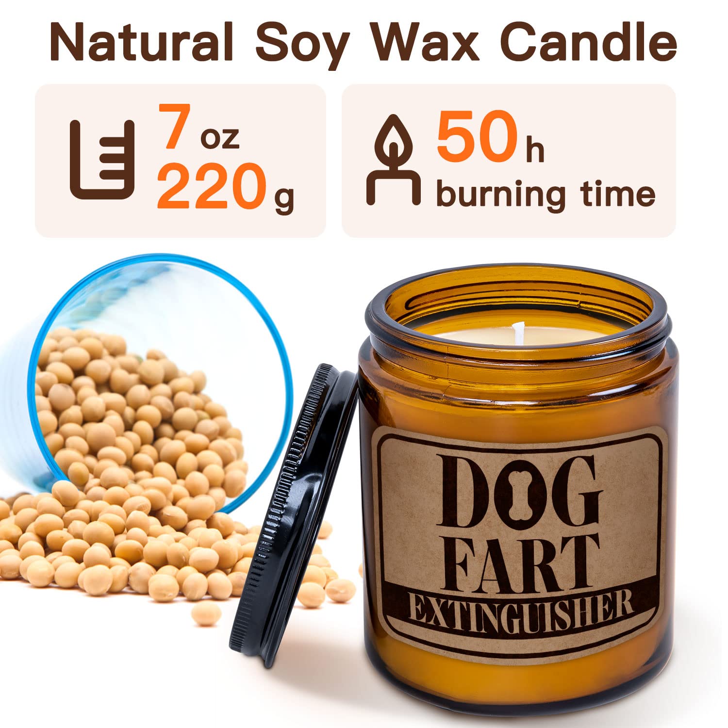 Dog Fart Candle, Dog Mom Gifts For Women - Dog Lovers Gifts For Women Men, Mothers Day Birthday Gift For Her Him Mom, Personalized Dog Mama Gift Ideas, Dog Decor, Dog Themed Gifts - Lavender Scented