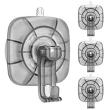 22 Lb Heavy Duty Suction Cup Hooks 4 Pack - 360° Rotating Shower Hooks For Bathroom, Wall, Glass Door, Window Hanging Foldable Holder For Towel, Wreath, Cups (Abs+Pc) No Drill Suction Hook Reusable