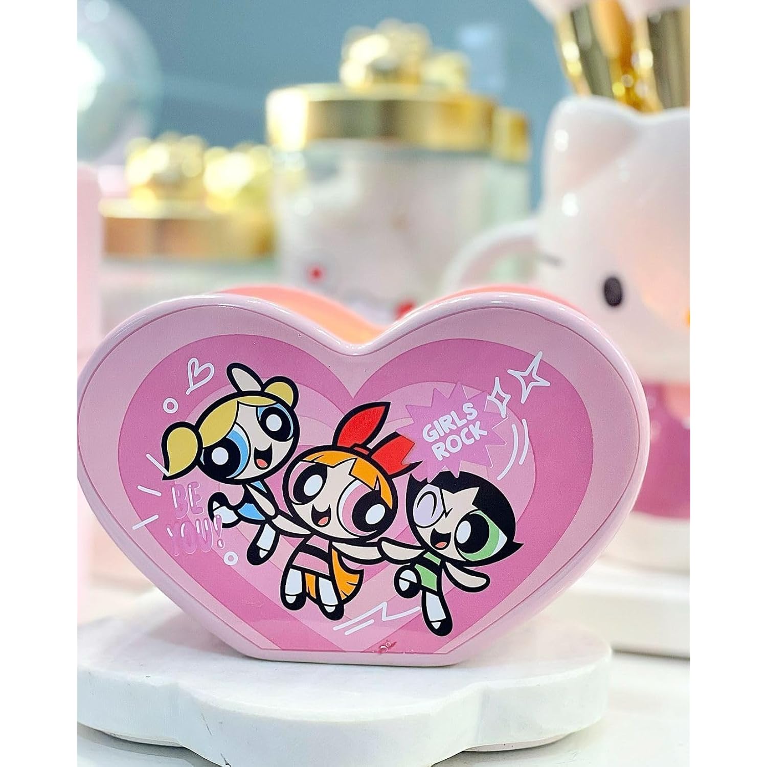 The Powerpuff Girls Heart Jar Candle | Candles For Women Valentines Mothers Day Birthday Gift For Girlfriend Mom Wife Friend Present For Sister Niece