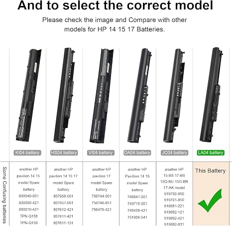 HP Replacement Laptop Battery LA04 776622-001 for 15-F Series