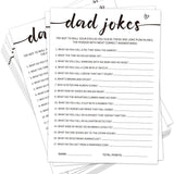 Baby Shower Game - Dad Jokes Game Cards For New Parents, New Mom & Dad Card, Gender Reveal Boy Or Girl, 30 Set Minimalist Baby Shower Party Supplies -08