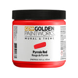 Mural & Theme By , Pyrrole Red, 16 Oz., Professional Acrylic Paint, Mural Paint