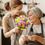 Pop Up Tulip Flower Bouquet Card Get Well Soon Cards 3D Pop Up Birthday Card Thinking Of You Greeting Card For Christmas Congratulations Gifts Includes Envelop