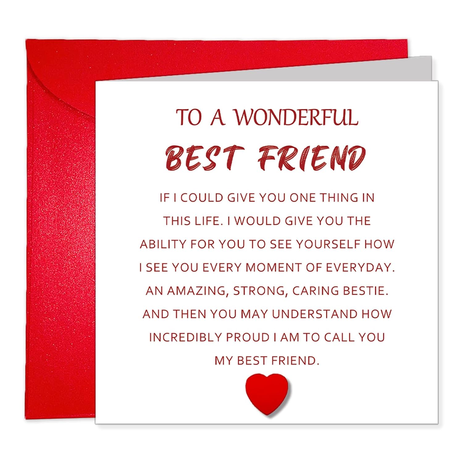 Special Bestie Birthday Card, Greeting Card For Best Friend, Sentimental Birthday/Holiday Gift For Her, With Envelope