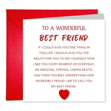 Special Bestie Birthday Card, Greeting Card For Best Friend, Sentimental Birthday/Holiday Gift For Her, With Envelope