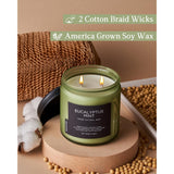 Eucalyptus & Mint Soy Candles For Home Scented, 11.6Oz 70 Hour Burn Aromatherapy Candle Gift For Stress Relief, Meditation, Yoga, Relaxing Spa, Reusable Jar For Men And Women