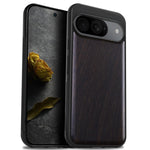 Pixel 9 Wood Case, Natural Wood & Black TPU, Shockproof - Blackwood