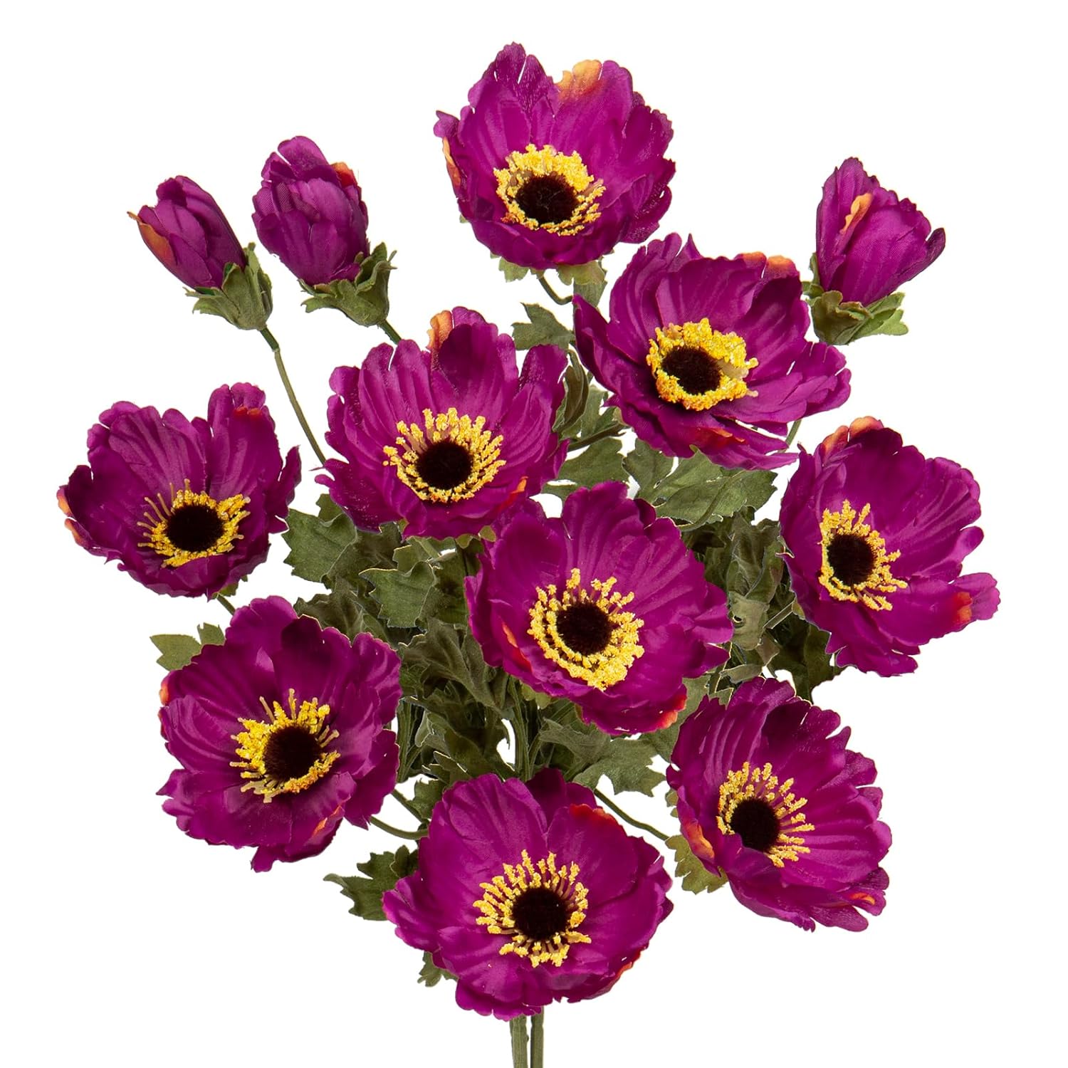 28.3" Purple Artificial Flowers Poppy Flowers 3Pcs Silk Fake Poppy Flowers Real Touch Faux Poppies Spring Flower Long Stem Arrangement With 4 Heads For Party Centerpiece Bouquet Table Home Decoration