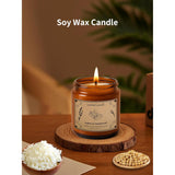 Scented Candles, 16Oz Large Jar Soy Wax Candle – Amber & Sandalwood With Premium Plant Wax Blend For Consistent Burn, Aromatherapy Candle For Home Scented, Relaxation And Gift For Women/Men