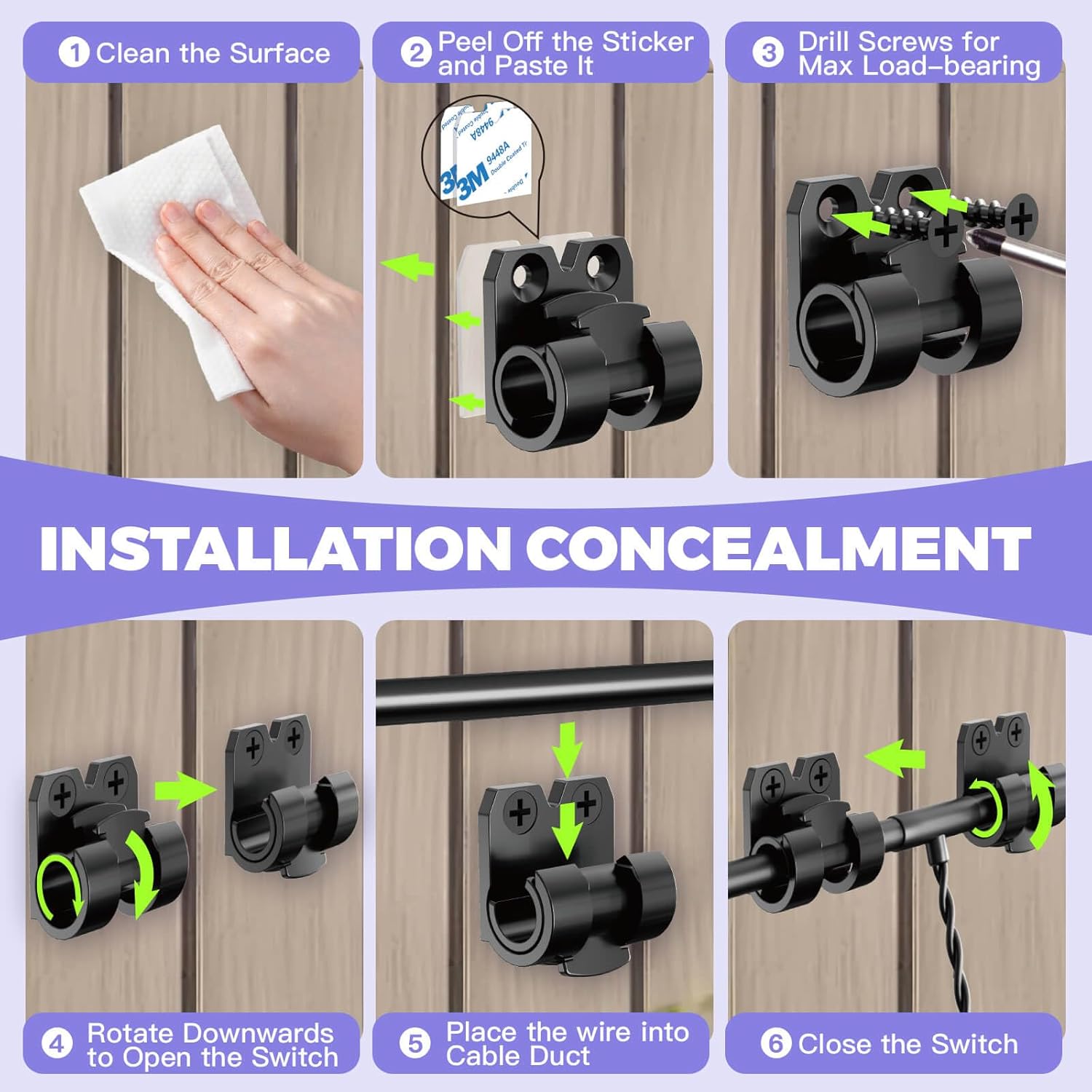 Hooks For Outdoor String Lights Clips: 25Pcs Christmas Light Clips With Waterproof Adhesive For Hanging Balcony Lights - Outside Black String Light Hooks - Decor Garland Hanger - Cable Holders