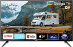 40" Smart RV TV, 12-24V, 1080p, WiFi, Bluetooth, Google Assistant, AC/DC
