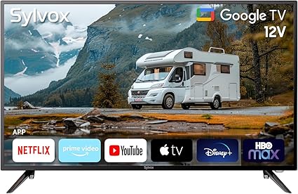 40" Smart RV TV, 12-24V, 1080p, WiFi, Bluetooth, Google Assistant, AC/DC