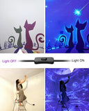 4 Pack 42W LED Black Light Bars UV Glow Party Lighting with Plug & Switch for Indoor Use