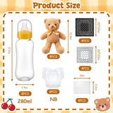 8 Set Baby Shower Games Kit, Bottle Chug Game & Brown Bear Blindfolded Diaper Changing Game With Eye Masks, Bottles & Diapers, Fun Baby Shower Party Games Guest Gifts