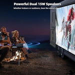 L80 4K Projector, WiFi Bluetooth, 1500 ANSI, 1080P, Auto Focus, 200" Display