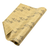 Kraft Wrapping Paper Roll - Mini Roll - Mr. & Mrs. Pattern Great For Wedding, Anniversary - 17.5 Inches X 32.8 Feet