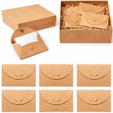 60 Set Mini Love Notes For Him Her With Envelope Valentines Day Gift Card Holder Mini Card With Envelope Long-Distance Relationship Gift For Him Her(4.1 X 2.8 Inch,Kraft,Brown)