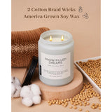 Snow Filled Dreams Winter Large Scented Candles, 19.4Oz 110 Hour Clean Non Toxic Long Lasting Candle Organic Natural Soy Wax Candle Gifts For Women Men