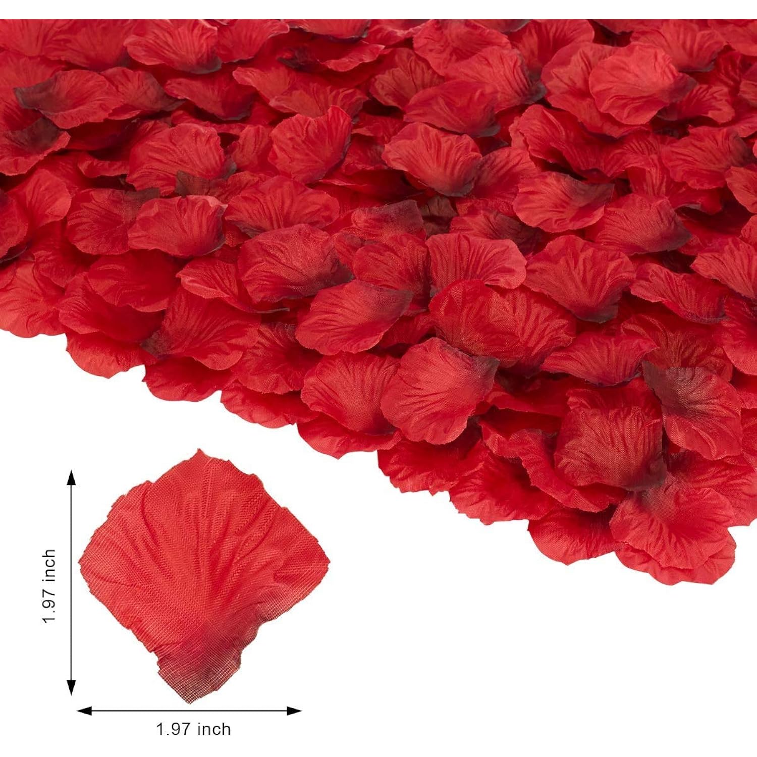 , Artificial Red Rose Petals - 1000 Pcs Silk, Artificial Flowers Petal For Wedding Decorations | Decorative Rose Petals For Bed | Anniversary Decorations | Red Rose Petal Artificial Flowers