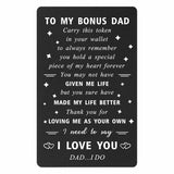 Stepdad Gifts - I Love You, Thank You Wallet Card - Bonus Step Dad Gifts Stepfather Birthday Card, Fathers Day, Christmas