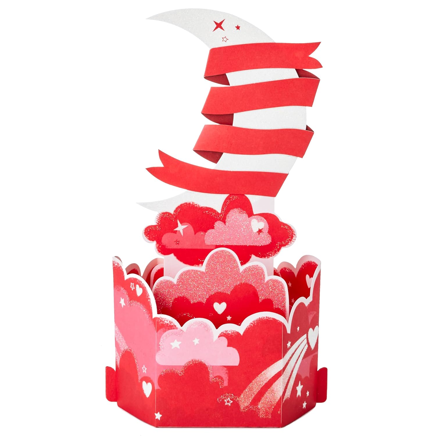 Hallmark Valentines Day Pop Up Card (Moon and Back) Paper Wonder 3D Card