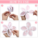12 Pcs Pastel Christmas Decor Candyland Christmas Poinsettia Tree Decorations Velvet Candy Artificial Flowers Candy Xmas Ornaments For Xmas Decor Supplies(Pink)