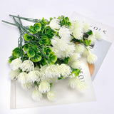 8Pack Artificial Outdoor Plants Flowers Uv Resistant Plastic Flowers Set Spring Garden Decor (8, White)