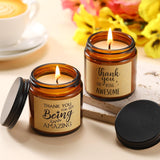 20 Pcs Thank You Candles 3.5 Oz Employee Appreciation Gifts Bulk Scented Jar Candle Thank You Gifts For Coworker Volunteer Teacher Women Friends Secretaries, 10 Fragrance(Brown)