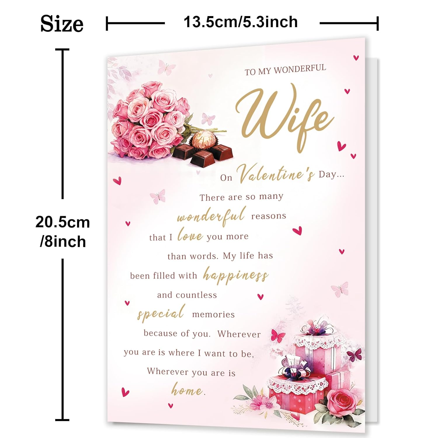 Valentines Day Card For Wife, Valentine'S Day Cards Gifts For Wife From Husband