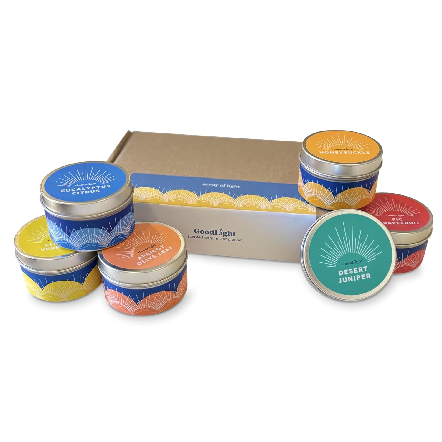 Premium Paraffin-Free Scented Candle Collection, Set Of 6 Natural Fragrances With Pure Essential Oils For A Clean-Burning, Relaxing Experience