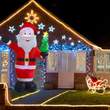 8 Ft Inflatable Christmas Santa Claus With Led Light Xmas Holiday Blow Up Family Party Decoration Yard Lawn Favors Indoo