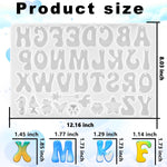 Alphabet Resin Molds With Hole, Reversed Alphabet Silicone Molds For Epoxy Resin, Letter Resin Molds For Keychain Jewelry Pendant Making