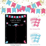 Baby Gender Reveal Party Decorations Baby Gender Reveal Game 72Pcs Stickers Voting Boy Or Girl Gender Reveal Party Supplies