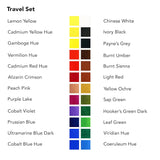 Half Pan Travel Set, 25 Piece, Assorted Colors