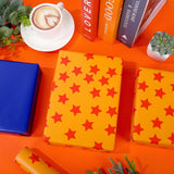 Anime Theme Wrapping Paper -Mini Roll- 17 Inch X 32.8Ft Blue Orange Star Gift Wrap Art Paper For Cartoon Animation Birthday Baby Shower Supplies