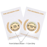 2Side Couple Decision Maker Gift, Funny Anniversary Date Night Token Gifts For Husband Wife, Newlyweds' Flip Coin Keepsake, Romantic Gift For Married Couples' Christmas, Birthday, Wedding Day