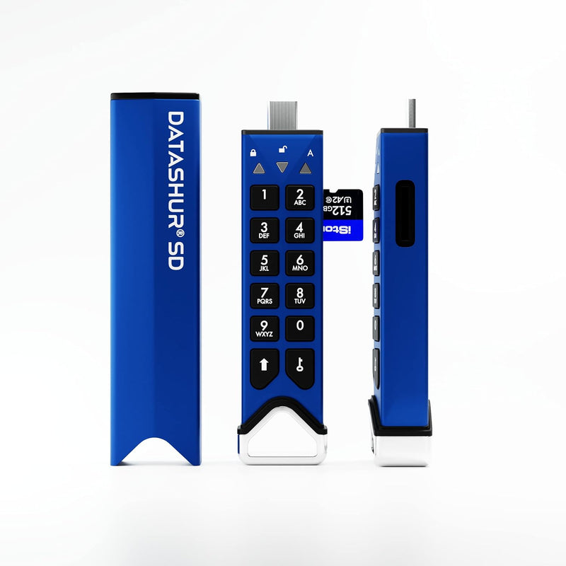 iStorage DatAshur SD 64GB Encrypted USB Flash Drive with Removable iStorage mi