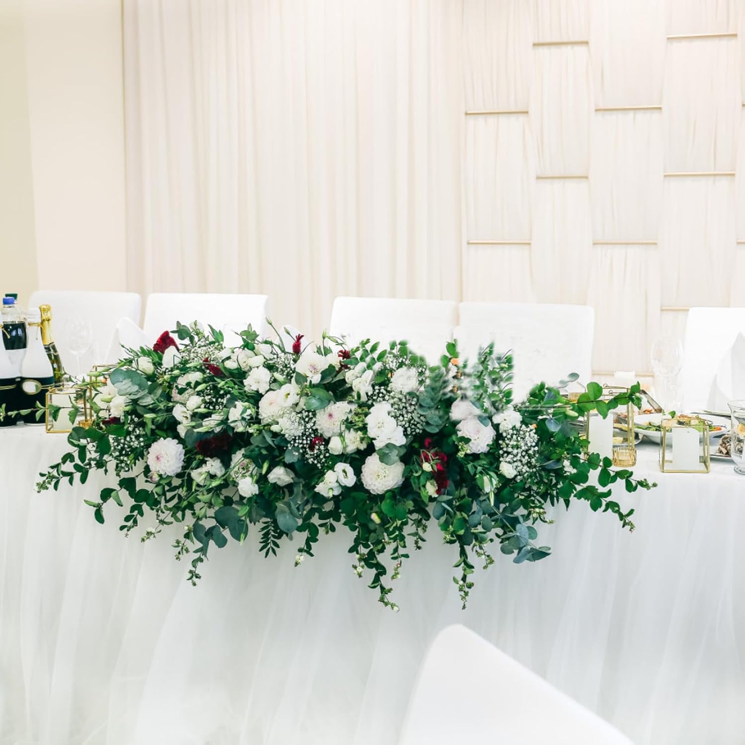 30 Pcs Fake Flowers Babys Breath Artificial Flowers Realistic White Babies Breath Gypsophila Flowers Artificial Bulk Faux Gypsophila Breath Flowers For Bouquet Garland Floral Arrangement Wedding Party