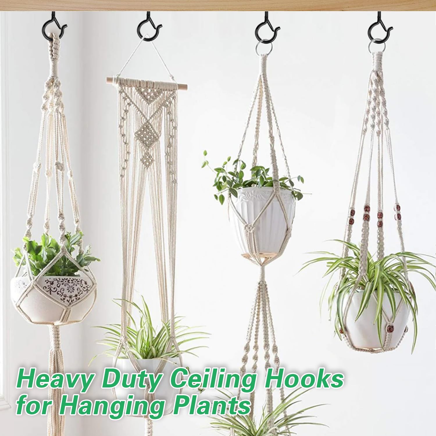 21 Pack Q-Hanger Hooks, Screw Hooks, Ceiling Hooks, String Light Hooks Include 1 Wing Nut Driver, Heavy Duty For Hanging Outdoor String Lights For Hanging Christmas Lights, Plants, Wind Chimes